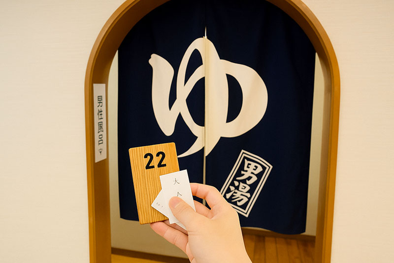 sento ticket
shoe locker key