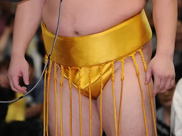 The string attached to the mawashi, called "Sagari"