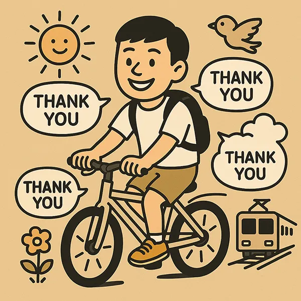 I am someone who says thank you for everything.