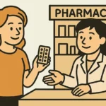 A tourist purchasing prescribed birth control pills